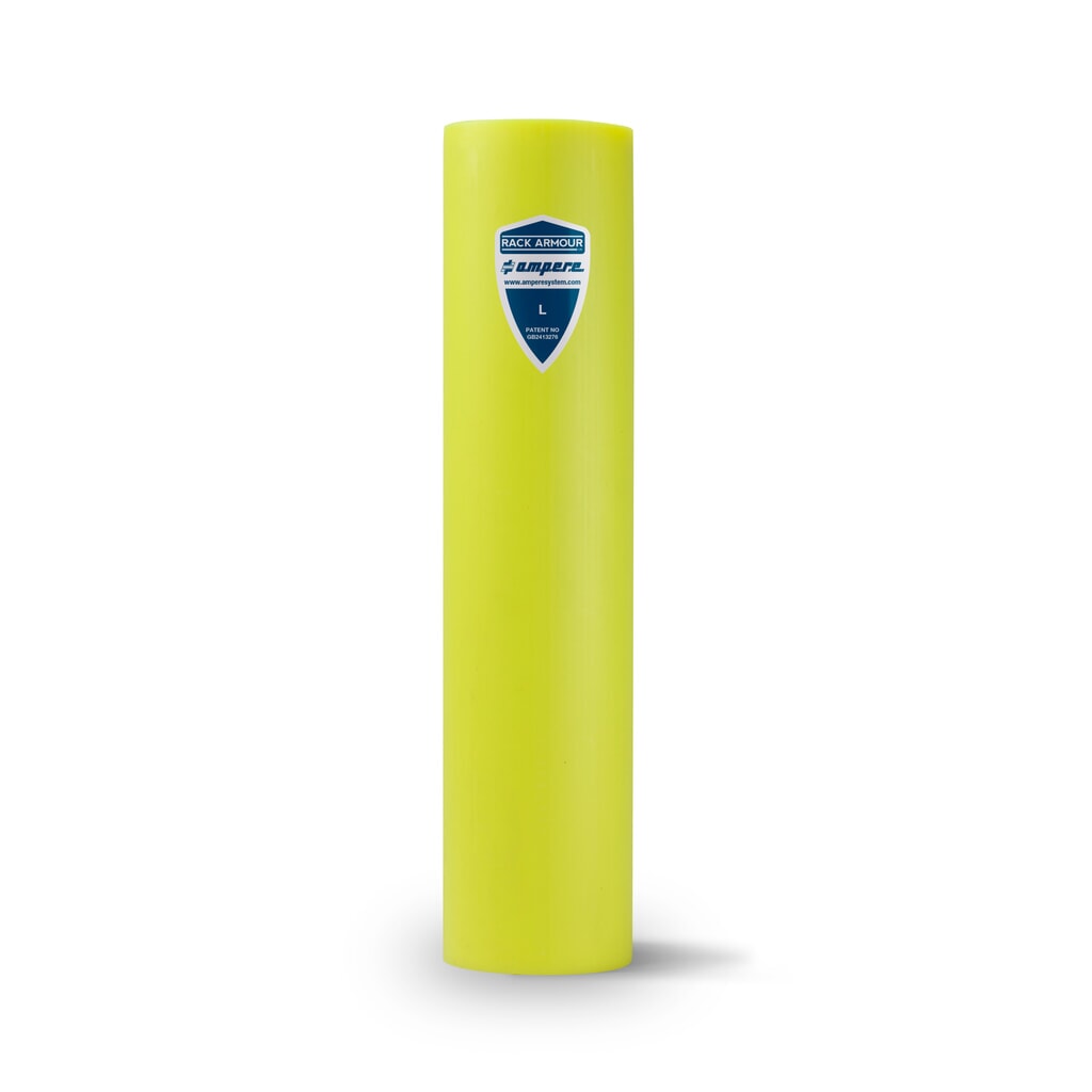 Illustration du produit: A.M.P.E.R.E. Protection contre les chocs pour rayonnages Rack Armour, en plastique, cote intérieure Hxl 600 x 101-110 mm