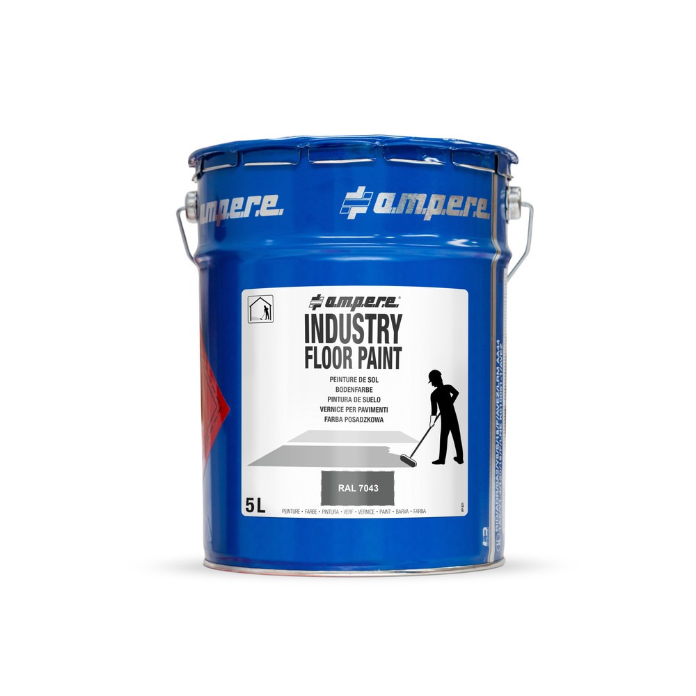 Numéro de l'image du produit 1: A.M.P.E.R.E. Peinture de marquage au sol Traffic Floor Paint, 5 l, gris