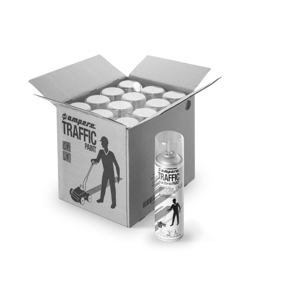 Illustration du produit: A.M.P.E.R.E. Peinture de marquage TRAFFIC extra 0,5 l, jaune