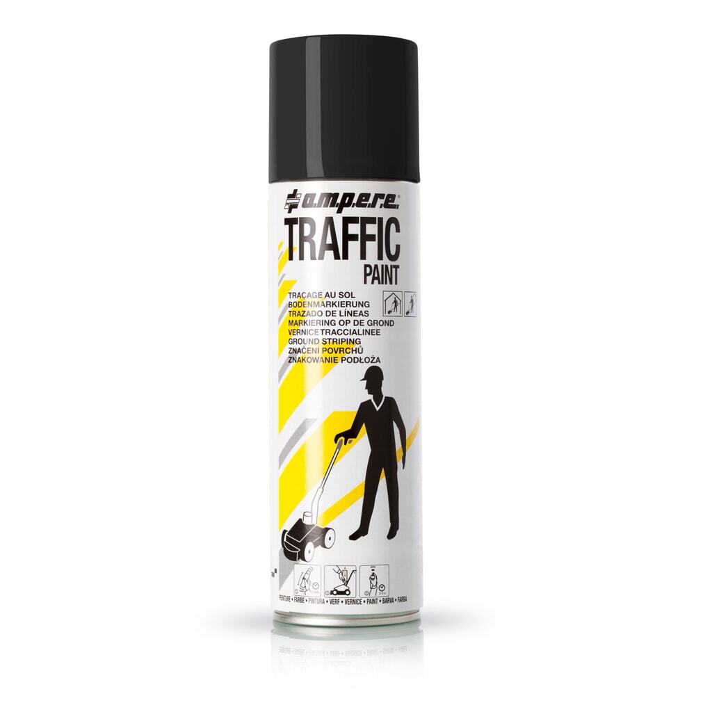 Illustration du produit: A.M.P.E.R.E. Peinture de marquage TRAFFIC 0,5 l, noir