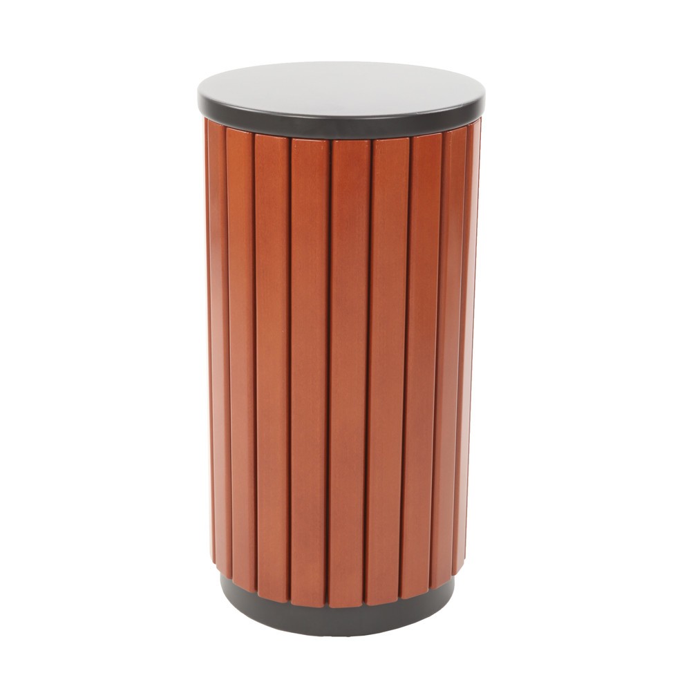 Numéro de l'image du produit 2: Poubelle aspect bois, pour l’extérieur, 33 litres