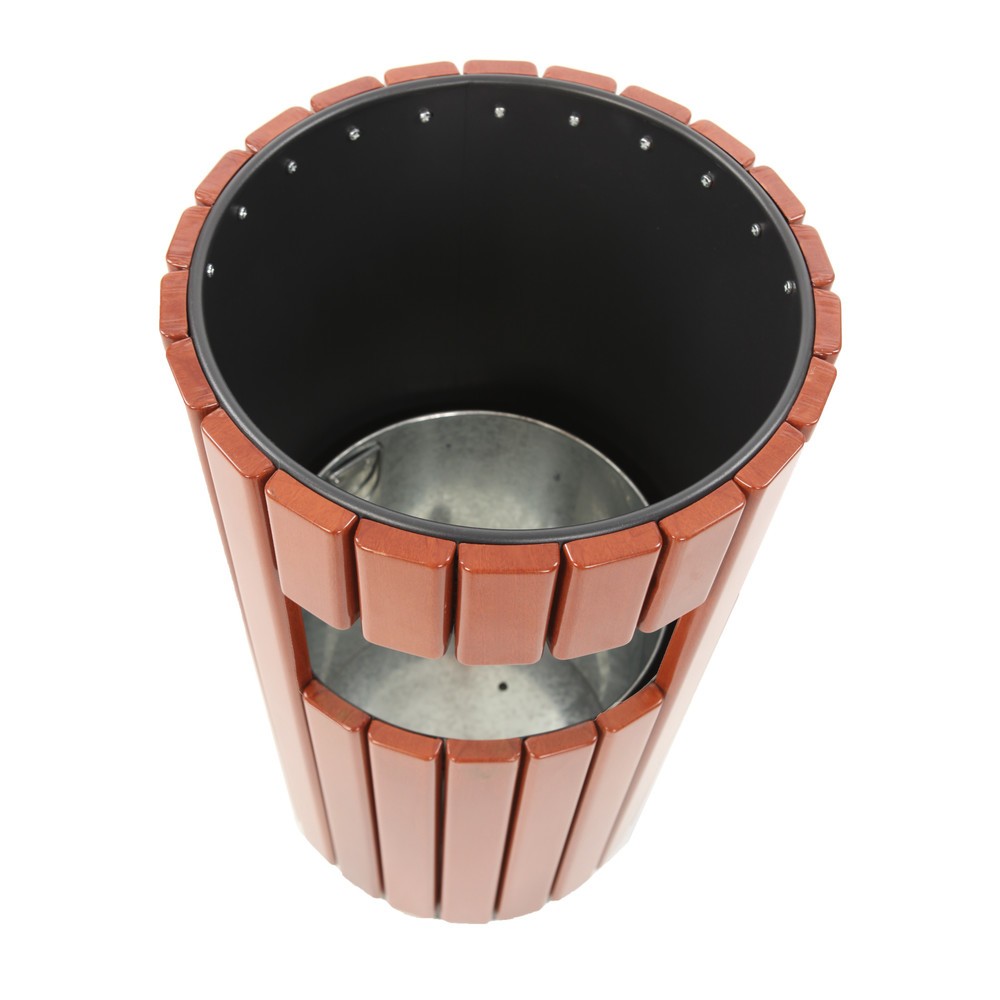 Numéro de l'image du produit 4: Poubelle aspect bois, pour l’extérieur, 33 litres