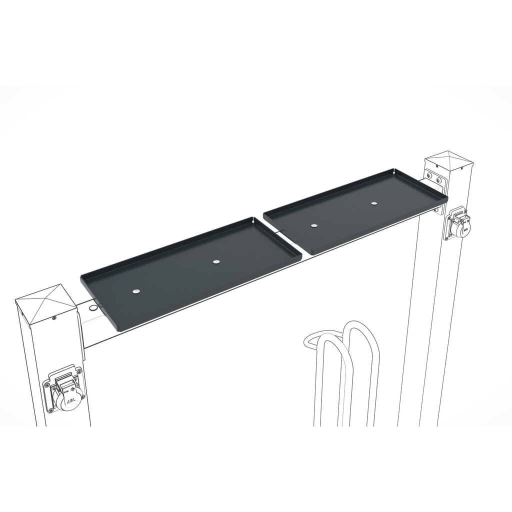 Compartiment de rangement pour module de recharge wsm®, pour 1 stationnement, gris anthracite Illustration du produit: Compartiment de rangement pour module de recharge wsm®, pour 1 stationnement, gris anthracite