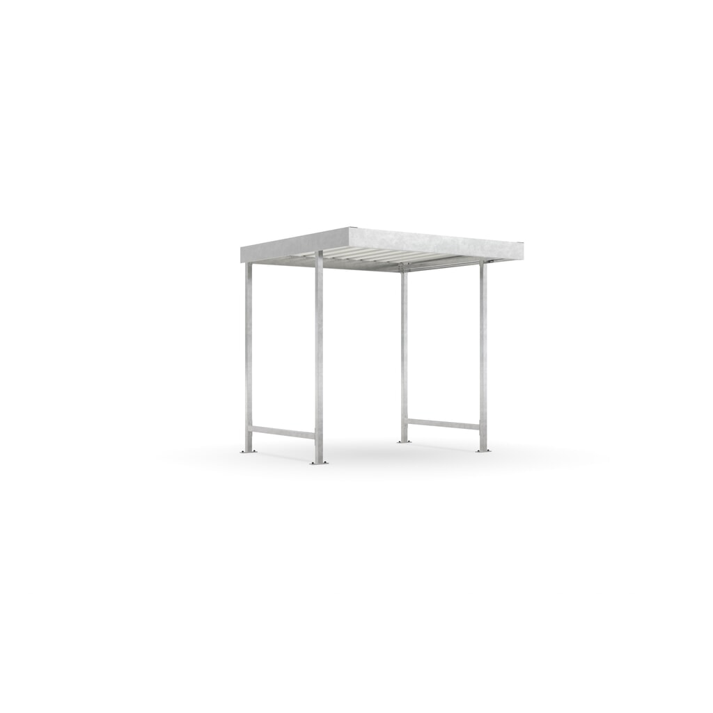 Abri wsm®, 1 côté, module de base, H x l x P 2 360 x 2 250 x 2 200 mm, galvanisé Illustration du produit: Abri wsm®, 1 côté, module de base, H x l x P 2 360 x 2 250 x 2 200 mm, galvanisé