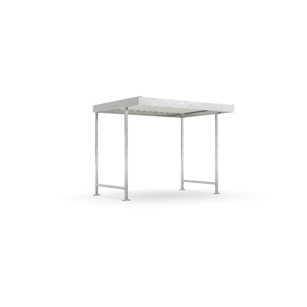 Numéro de l'image du produit 1: Abri wsm®, 1 côté, module de base, H x l x P 2 350 x 2 870 x 2 200 mm, galvanisé