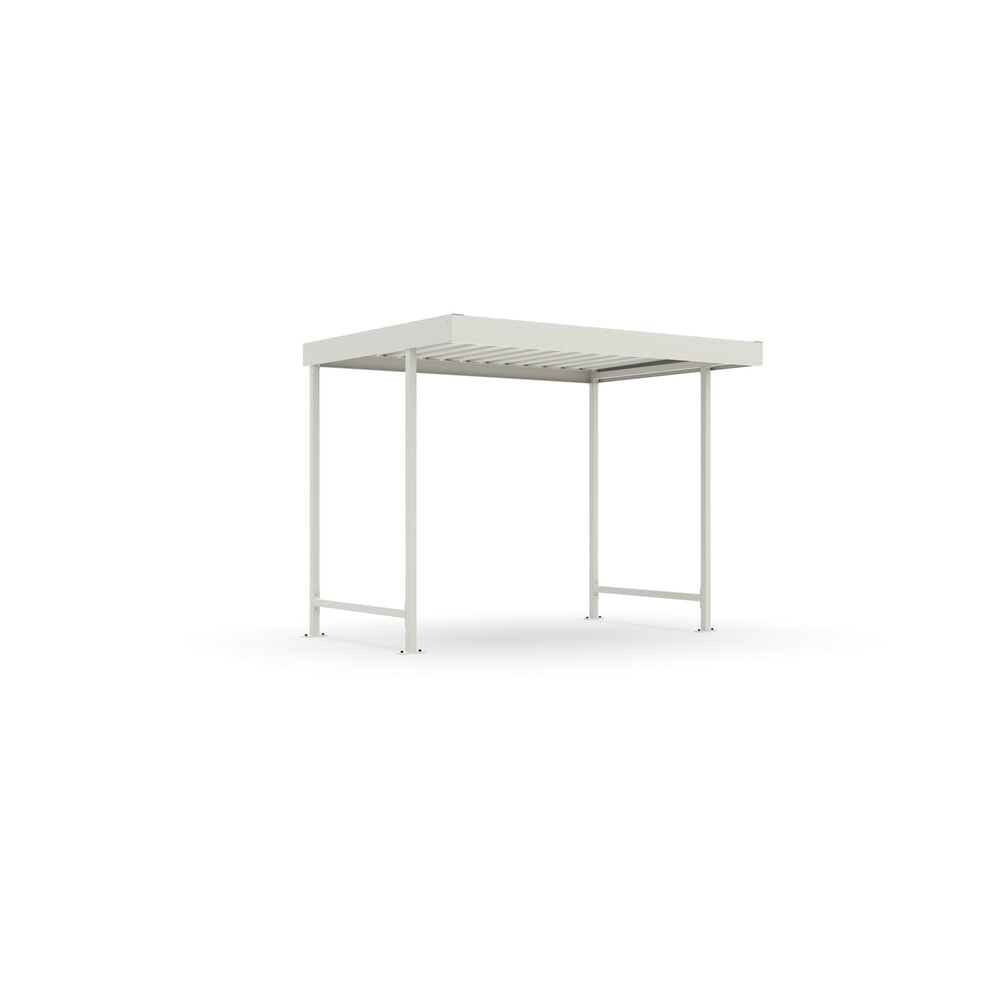 Numéro de l'image du produit 1: Abri wsm®, 1 côté, module de base, H x l x P 2 350 x 2 870 x 2 200 mm, RAL 9002