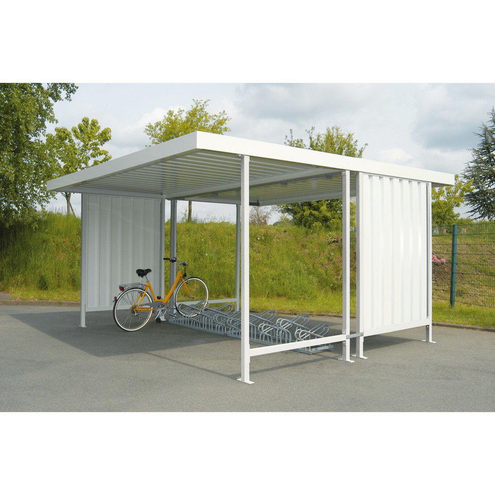 Abri wsm®, 2 côtés, module de base, H x l x P 2 350 x 2 250 x 4 400 mm, galvanisé Illustration du produit: Abri wsm®, 2 côtés, module de base, H x l x P 2 350 x 2 250 x 4 400 mm, galvanisé