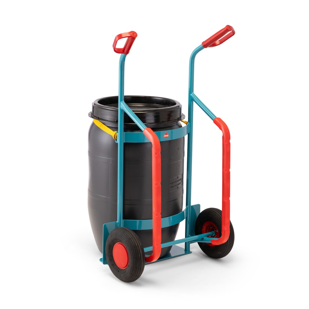 Ameise® Diable porte-fûts pour 1x fût de 200 litres, capacité de charge 250 kg, bande de serrage de sécurité N° de l'image du produit 6 : Ameise® Diable porte-fûts pour 1x fût de 200 litres, capacité de charge 250 kg, bande de serrage de sécurité