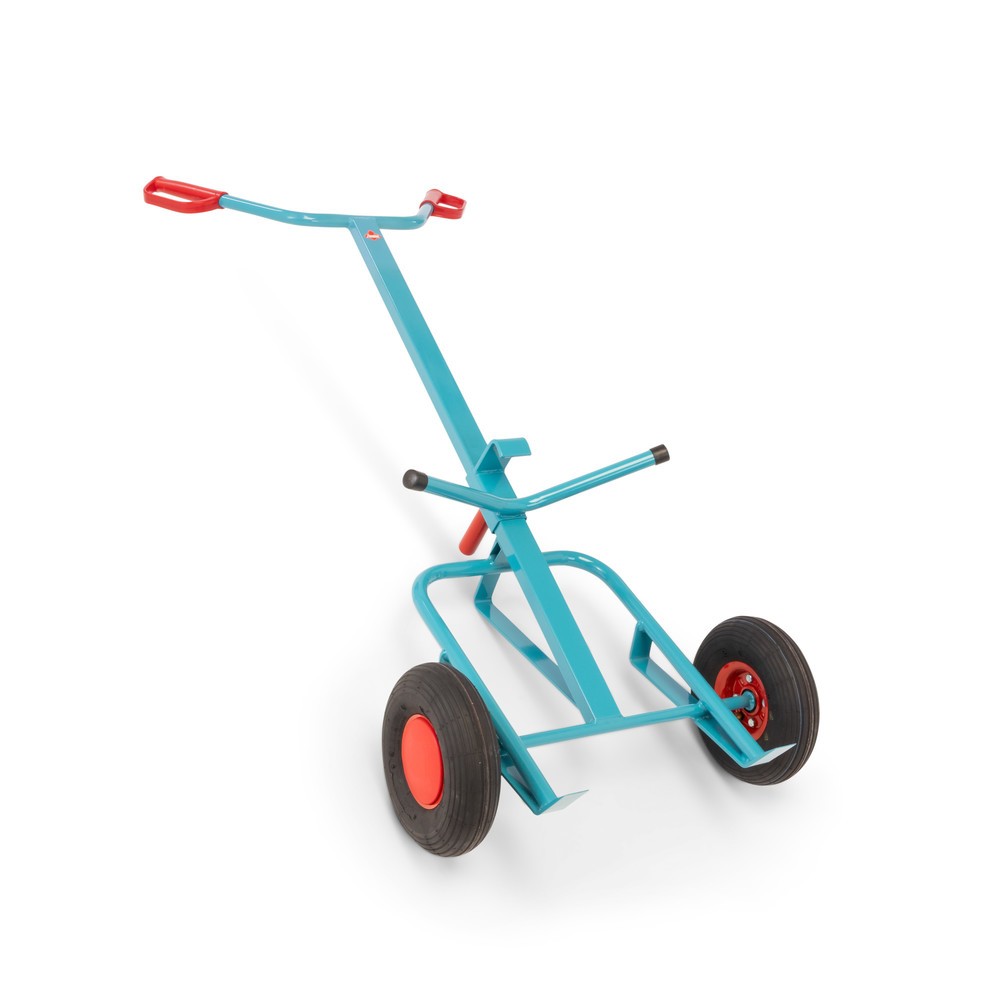 Numéro de l'image du produit 1: Ameise® Diable porte-fûts pour 1x fût de 200 litres, capacité de charge 250 kg, pince à fût, pneumatiques gonflables