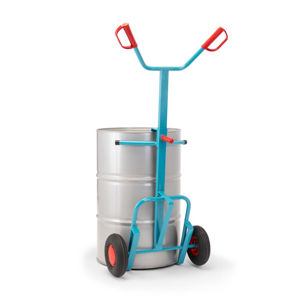 Numéro de l'image du produit 6: Ameise® Diable porte-fûts pour 1x fût de 200 litres, capacité de charge 250 kg, pince à fût, pneumatiques gonflables