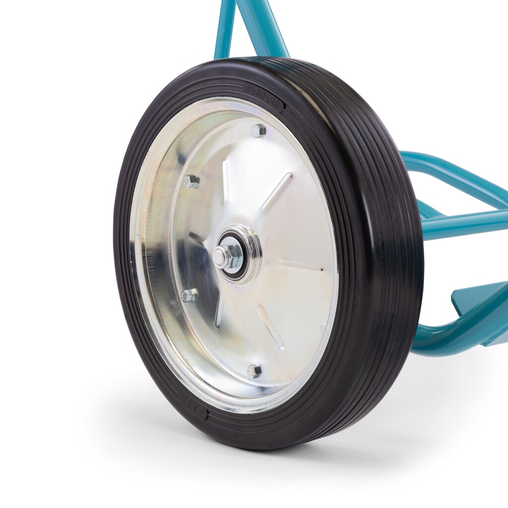 Diable pour bouteilles en acier Ameise®, pour 2 bouteilles de 40-50 litres, roue stabilisatrice, bandage plein N° de l'image du produit 4 : Diable pour bouteilles en acier Ameise®, pour 2 bouteilles de 40-50 litres, roue stabilisatrice, bandage plein