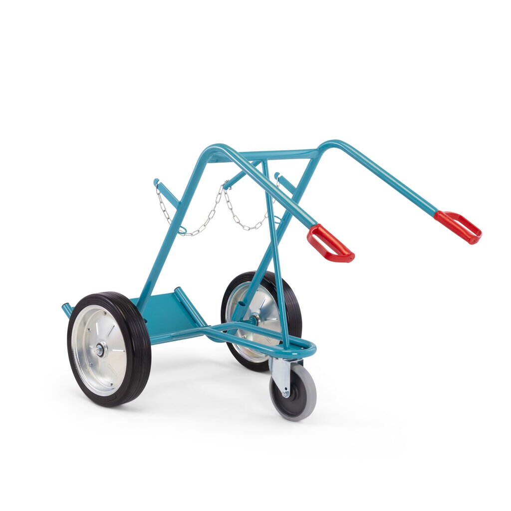 N° de l'image du produit 5 : Diable pour bouteilles en acier Ameise®, pour 2 bouteilles de 40-50 litres, roue stabilisatrice, bandage plein