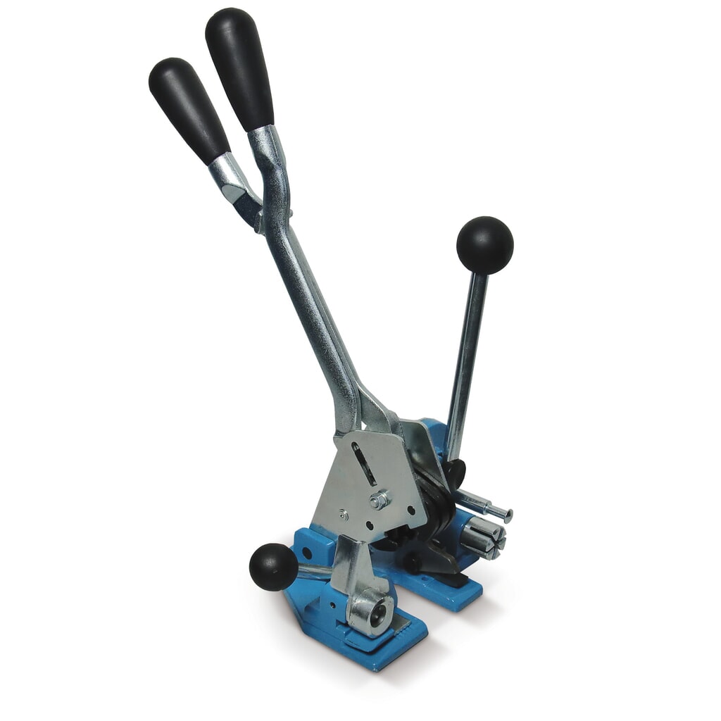 Appareil de cerclage manuel Confort pour feuillards en PET, pour largeur de feuillard 16 mm Illustration du produit: Appareil de cerclage manuel Confort pour feuillards en PET, pour largeur de feuillard 16 mm