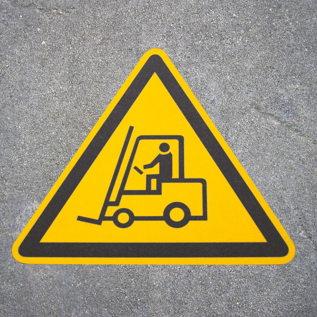 Attention chariot élévateur, longueur latérale 600 mm Illustration du produit: Attention chariot élévateur, longueur latérale 600 mm