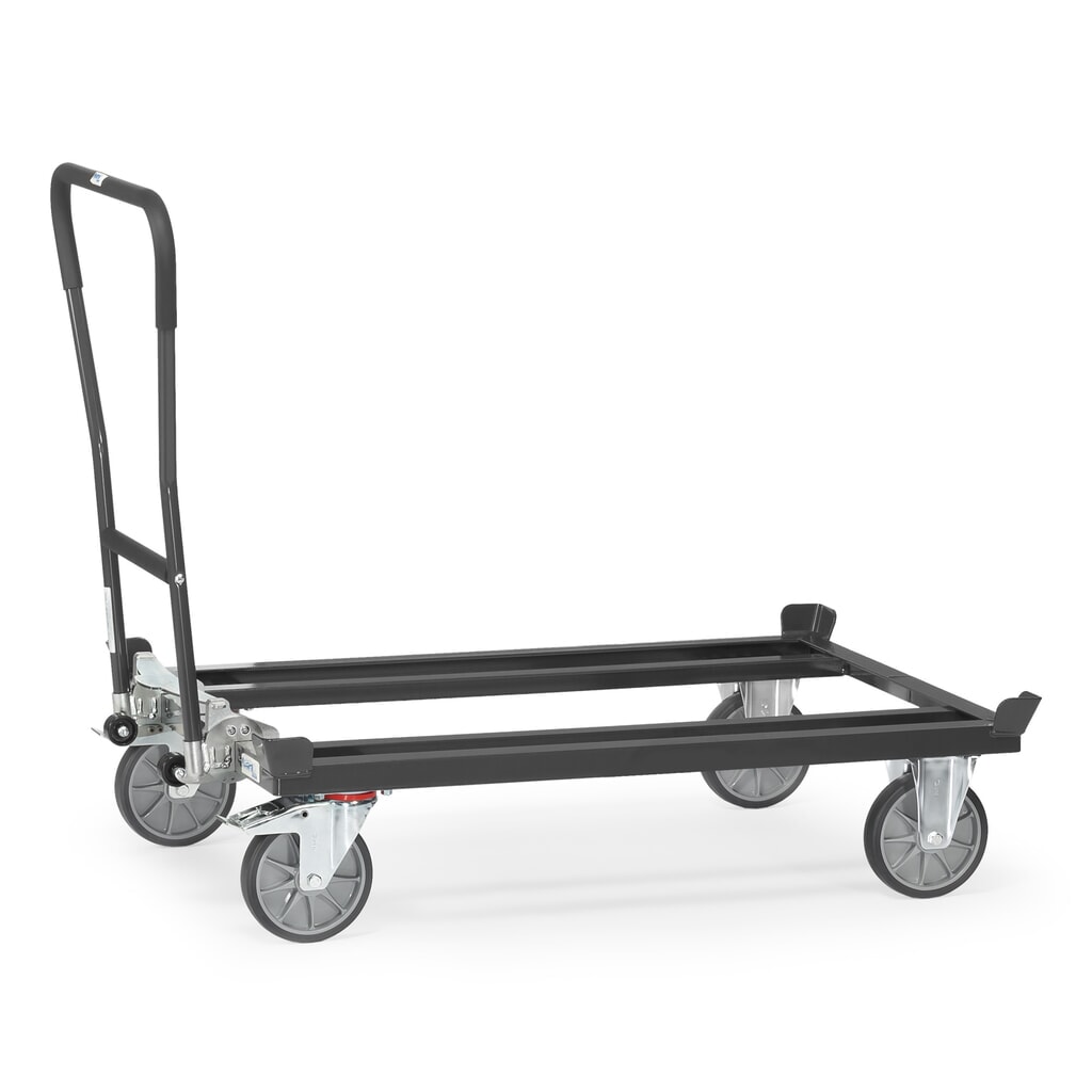 Arceau de poussée encliquetable pour rouleurs fetra® avec butées d’angle, gris anthracite N° de l'image du produit 5 : Arceau de poussée encliquetable pour rouleurs fetra® avec butées d’angle, gris anthracite