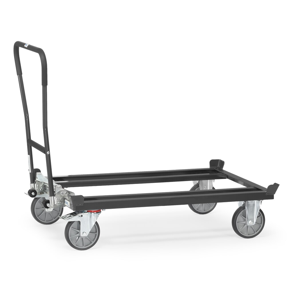 Arceau de poussée encliquetable pour rouleurs fetra® avec butées d’angle, gris anthracite N° de l'image du produit 6 : Arceau de poussée encliquetable pour rouleurs fetra® avec butées d’angle, gris anthracite