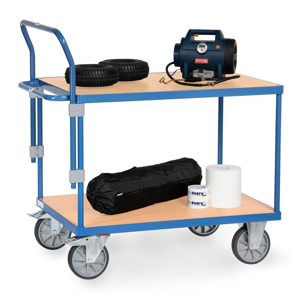 Arceau de poussée pour chariots de montage et servantes fetra®, réglable en hauteur, largeur 705 mm N° de l'image du produit 2 : Arceau de poussée pour chariots de montage et servantes fetra®, réglable en hauteur, largeur 705 mm