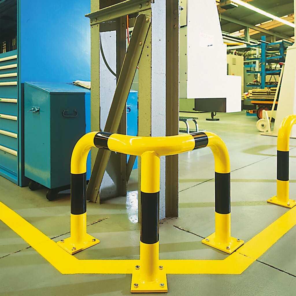 Arceau de protection d'angle galvanisé à chaud, utilisation en intérieur et en extérieur, hauteur 350 mm N° de l'image du produit 1 : Arceau de protection d'angle galvanisé à chaud, utilisation en intérieur et en extérieur, hauteur 350 mm