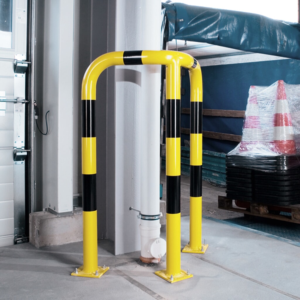 Arceau de protection d'angle galvanisé à chaud, utilisation en intérieur et en extérieur, hauteur 1 200 mm N° de l'image du produit 2 : Arceau de protection d'angle galvanisé à chaud, utilisation en intérieur et en extérieur, hauteur 1 200 mm