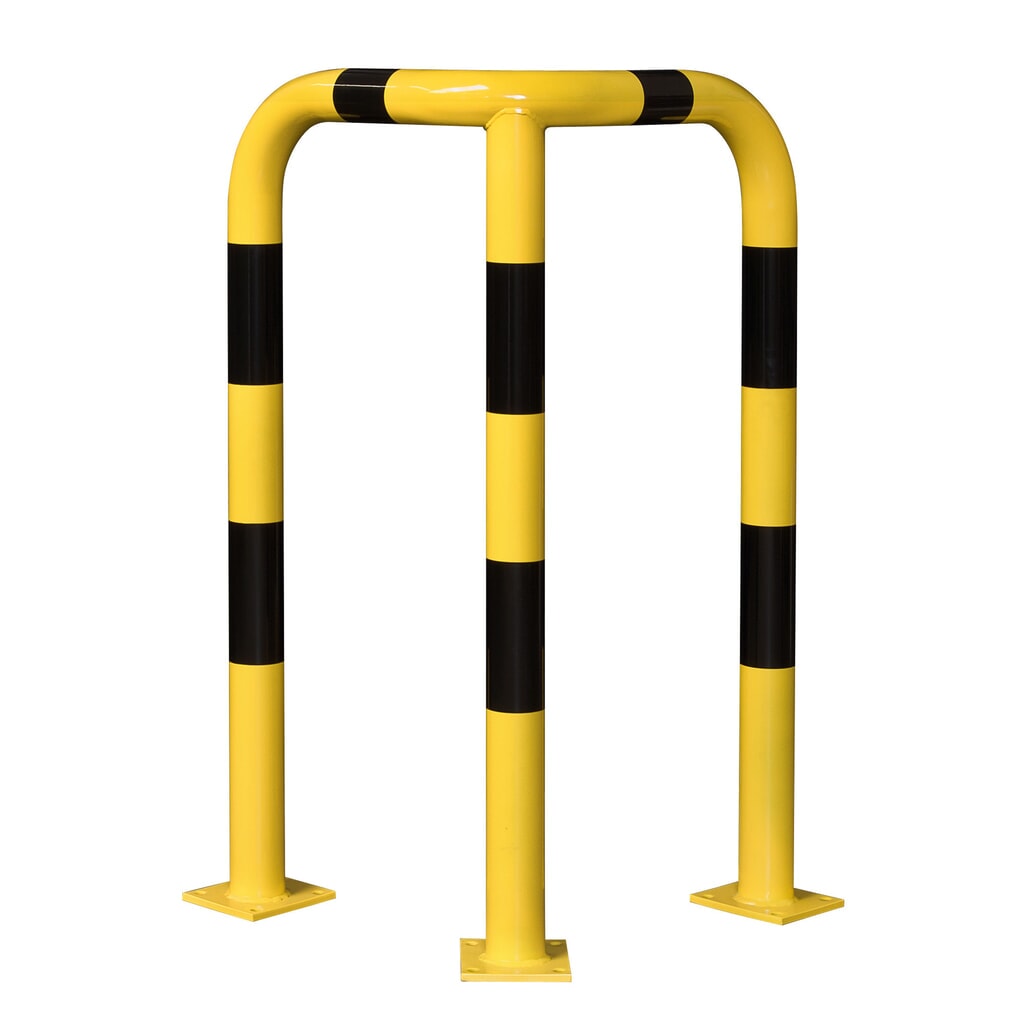 Illustration du produit: Arceau de protection d'angle galvanisé à chaud, utilisation en intérieur et en extérieur, hauteur 1 200 mm