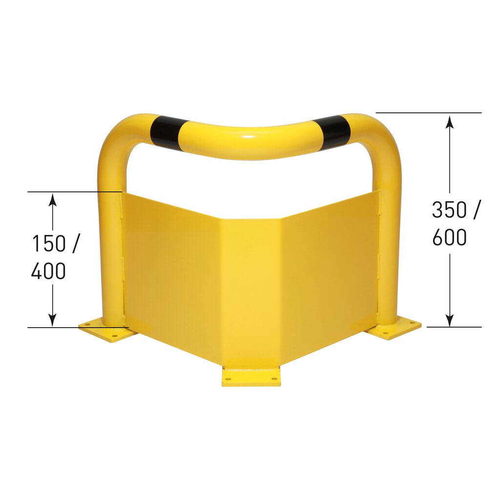 N° de l'image du produit 3 : Arceau de protection de coin avec protection anti-encastrement, pour l’intérieur Hxl 350 x 600 mm