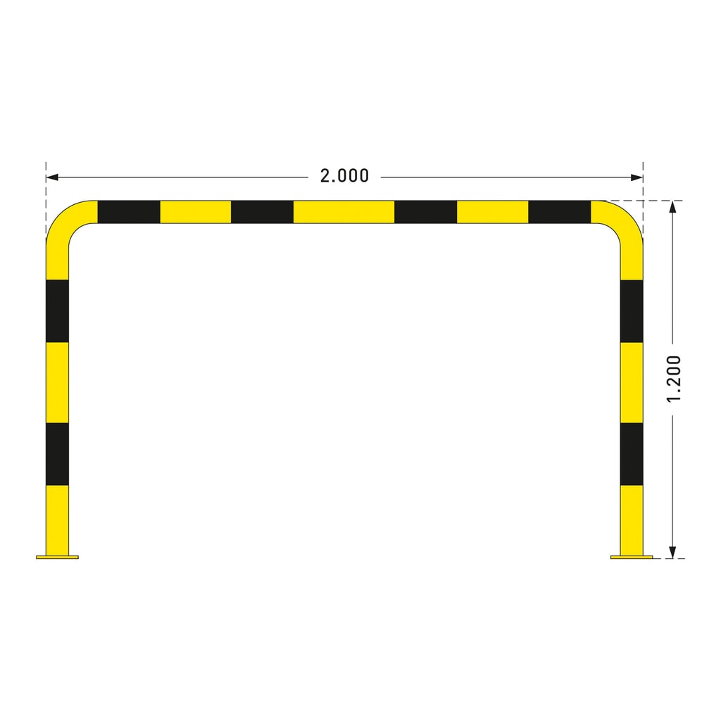 N° de l'image du produit 2 : Arceau de protection, utilisation en extérieur, Ø 76 mm, H x l 1 200 x 2 000 mm