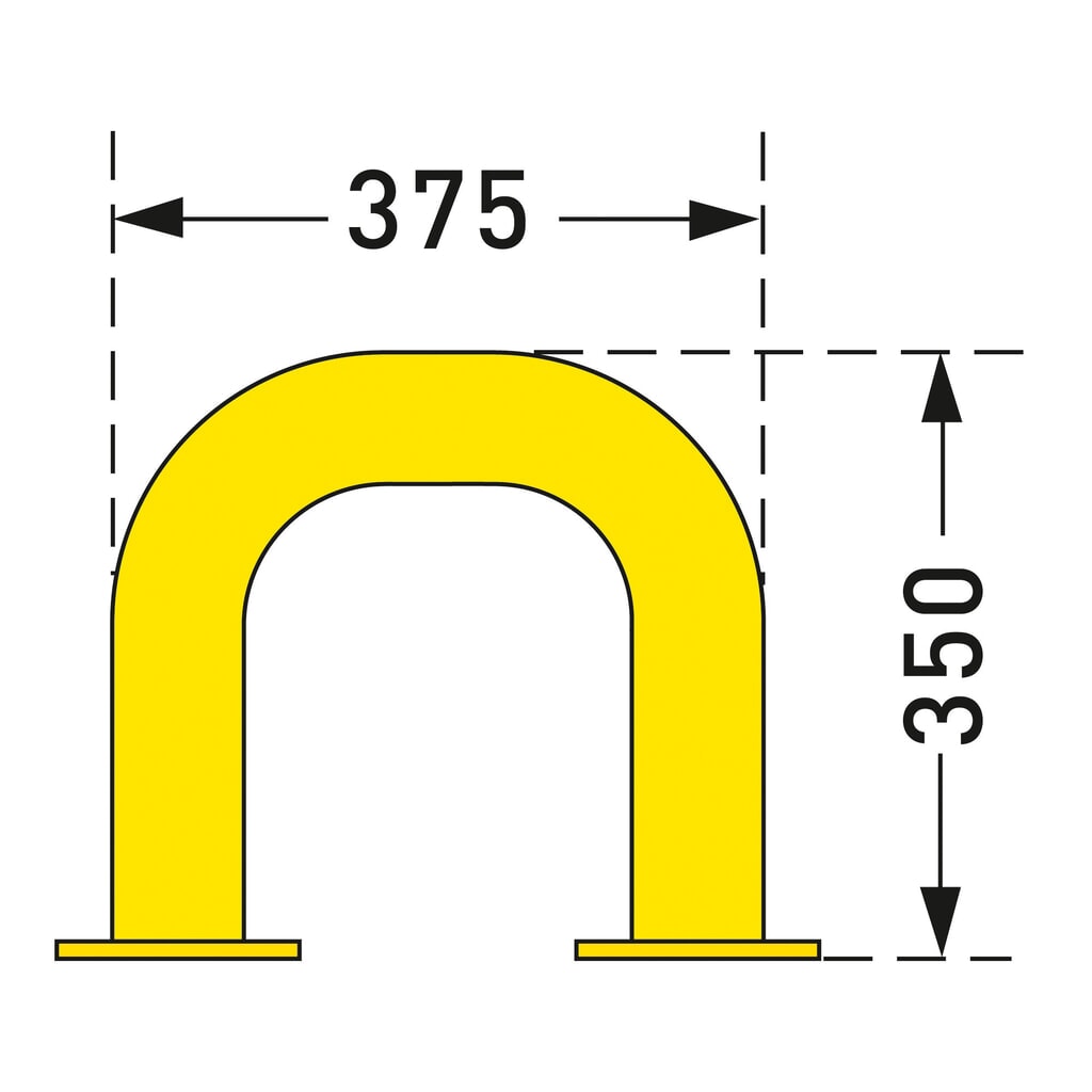 Arceau de protection, utilisation en extérieur, Ø 76 mm, H x l 350 x 375 mm N° de l'image du produit 2 : Arceau de protection, utilisation en extérieur, Ø 76 mm, H x l 350 x 375 mm