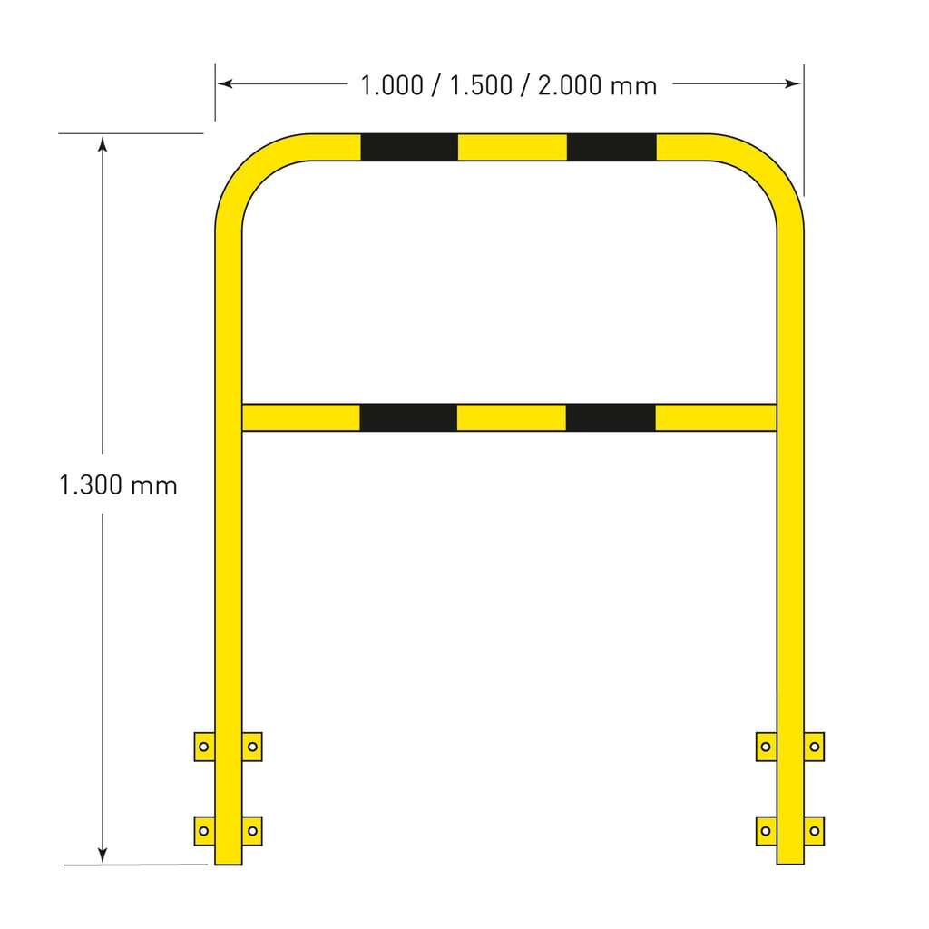 N° de l'image du produit 5 : Arceau de protection, pour l’extérieur, fixation latérale, Hxl 1 300 mm x 2 000 mm