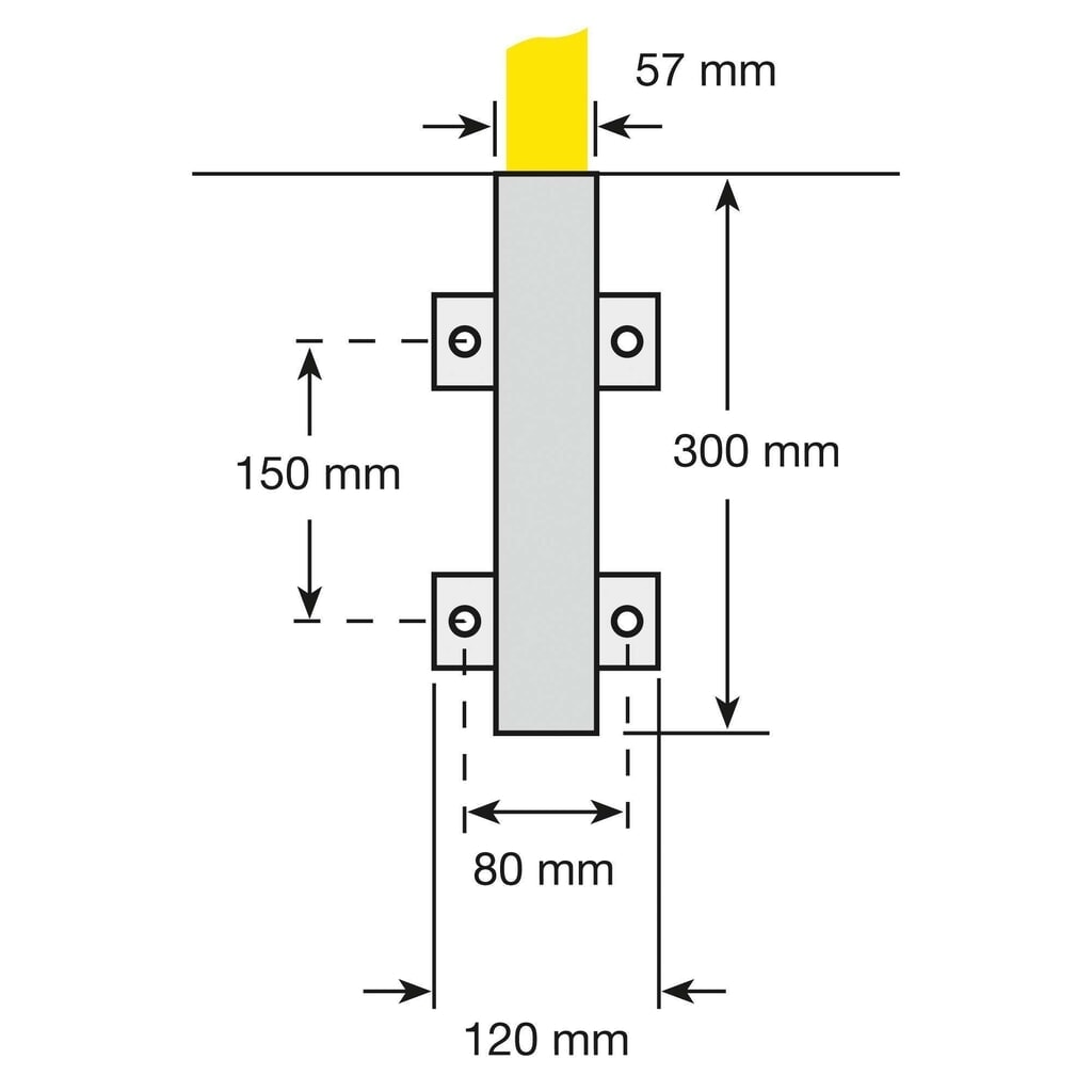 Arceau de protection, pour l’intérieur, fixation latérale, amovible, Hxl 1 300 mm x 1 500 mm N° de l'image du produit 4 : Arceau de protection, pour l’intérieur, fixation latérale, amovible, Hxl 1 300 mm x 1 500 mm