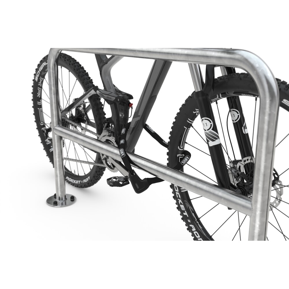 N° de l'image du produit 7 : Arceau range vélo avec tube coudé, à cheviller, longueur 1 500 mm