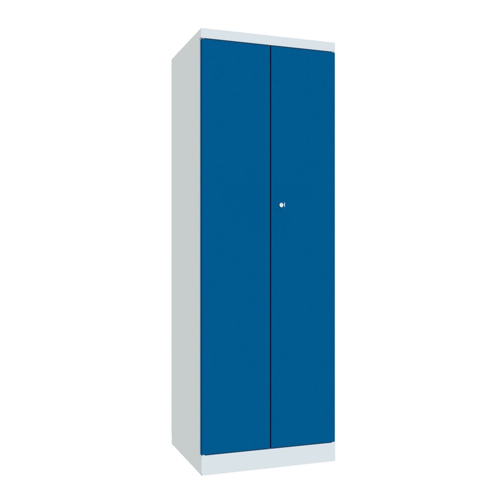 Numéro de l'image du produit 1: Armoire à linge et penderie PAVOY, H x l x P 1 800 x 600 x 500 mm, bleu gentiane, gris clair