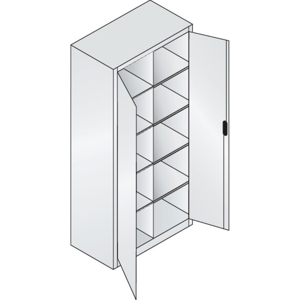 Armoire à outils C+P, tiroirs 4 x 174 mm, 6 tablettes, largeur 930 mm, gris clair, gris noir N° de l'image du produit 6 : Armoire à outils C+P, tiroirs 4 x 174 mm, 6 tablettes, largeur 930 mm, gris clair, gris noir