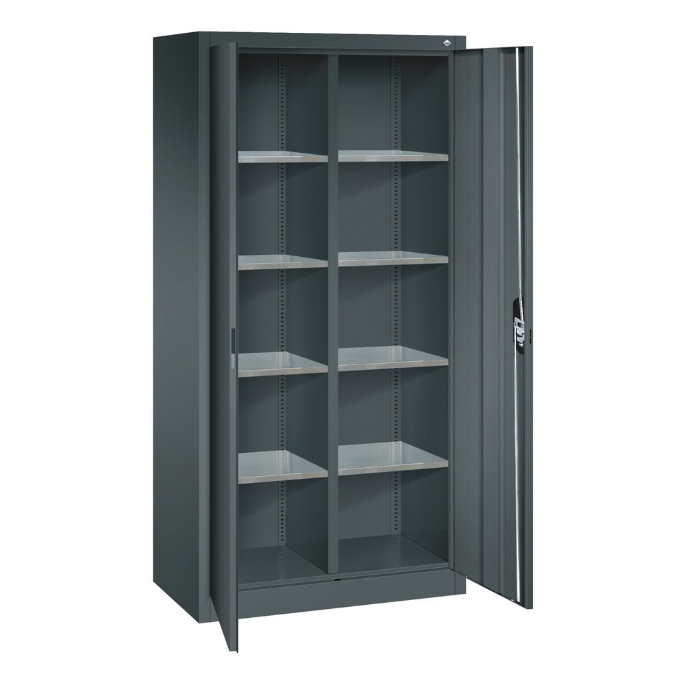 Numéro de l'image du produit 6: Armoire à outils C+P, tiroirs 4 x 174 mm, 6 tablettes, largeur 930 mm, gris anthracite, bleu gentiane