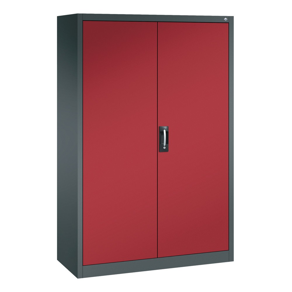 Numéro de l'image du produit 1: Armoire à outils C+P, tiroirs 4 x 174 mm, 6 tablettes, largeur 1 200 mm, gris anthracite, rouge rubis