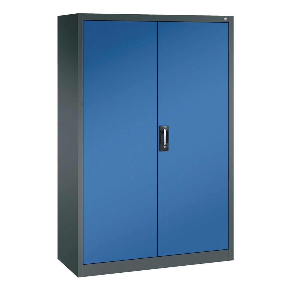 Numéro de l'image du produit 1: Armoire à outils C+P, tiroirs 4 x 86 + 2 x 174 mm, 6 tablettes, largeur 1 200 mm, gris anthracite, bleu gentiane