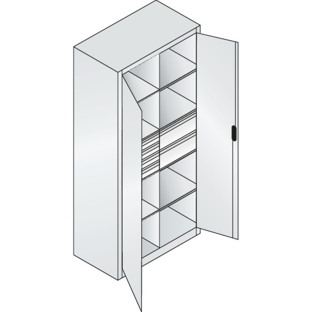 Armoire à outils C+P, tiroirs 4 x 86 + 2 x 174 mm, 6 tablettes, largeur 930 mm, gris anthracite, gris anthracite N° de l'image du produit 8 : Armoire à outils C+P, tiroirs 4 x 86 + 2 x 174 mm, 6 tablettes, largeur 930 mm, gris anthracite, gris anthracite