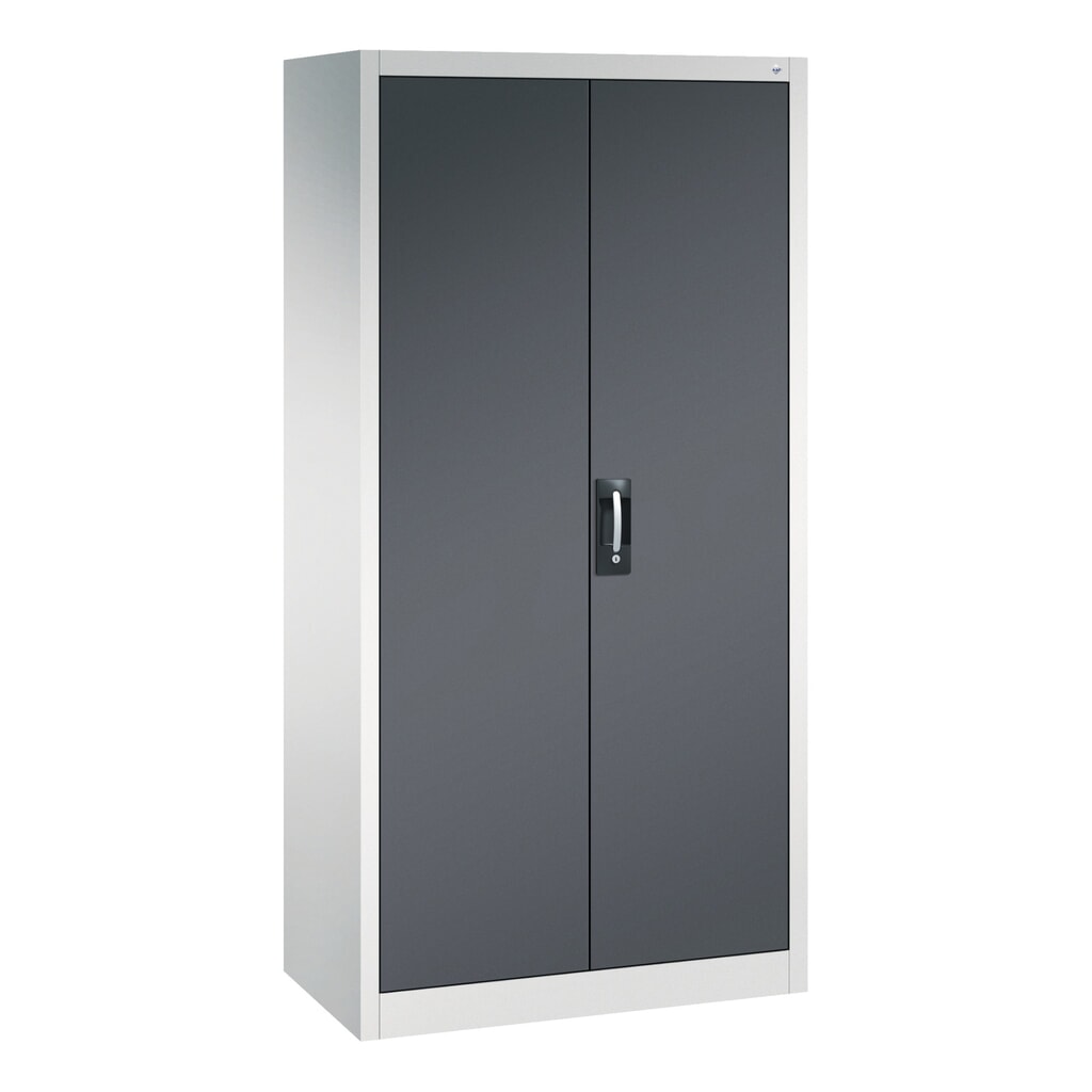 Armoire à outils C+P, 4 x 86 + 4 x 174 mm, 6 tablettes, largeur 930 mm, gris clair, gris noir Illustration du produit: Armoire à outils C+P, 4 x 86 + 4 x 174 mm, 6 tablettes, largeur 930 mm, gris clair, gris noir