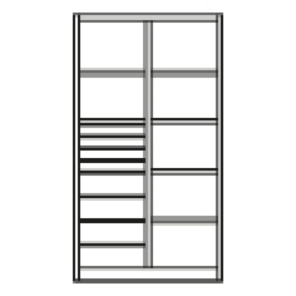 Numéro de l'image du produit 7: Armoire à outils C+P, tiroirs 4 x 86 + 4 x 174 mm, 6 tablettes, largeur 1 200 mm, gris clair, gris anthracite