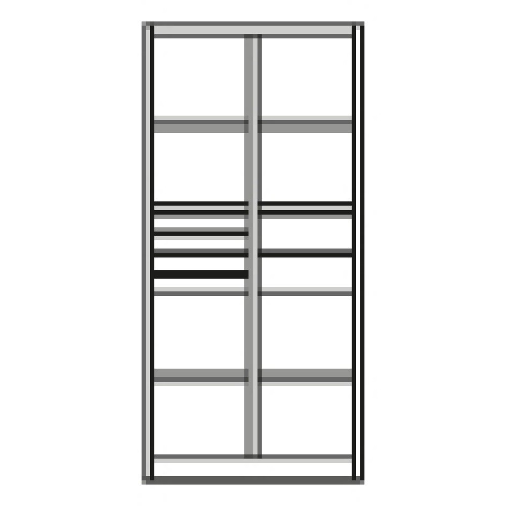 Numéro de l'image du produit 10: Armoire à outils C+P, tiroirs 4 x 86 + 2 x 174 mm, 6 tablettes, largeur 930 mm, gris clair, rouge rubis