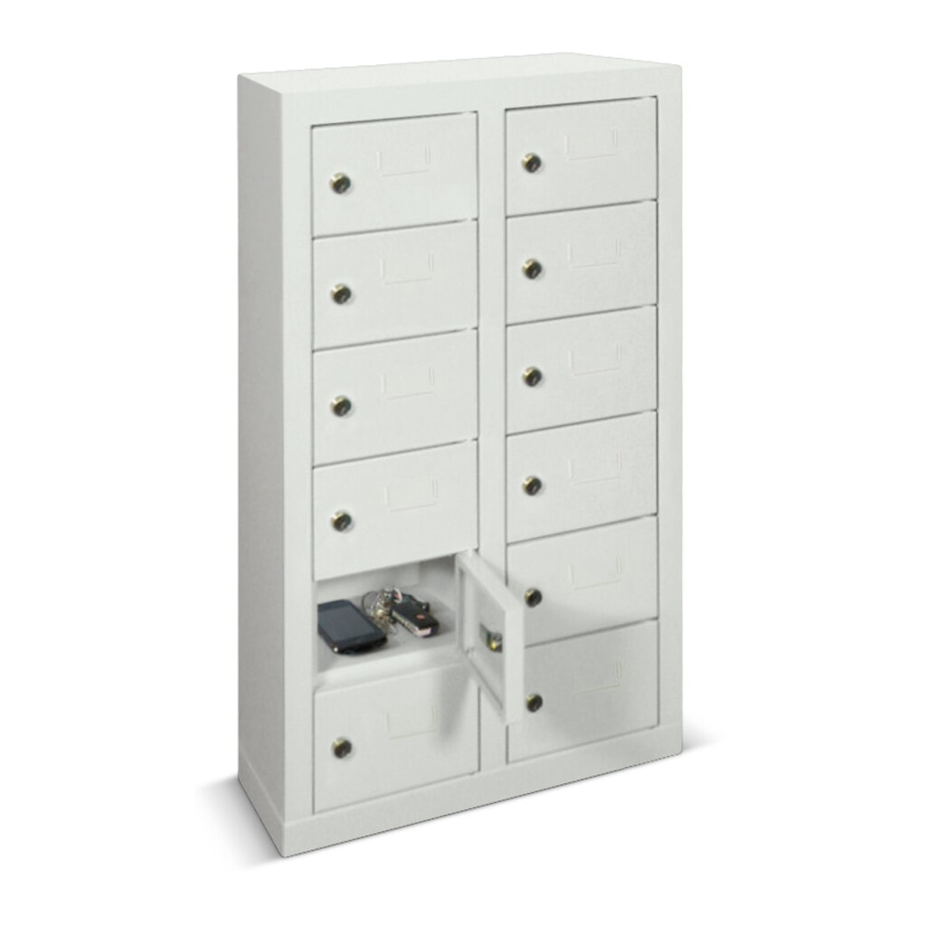 N° de l'image du produit 2 : Armoire à petits compartiments PAVOY, 12 compartiments, H x l x P 815 x 460 x 200 mm, gris anthracite, gris clair