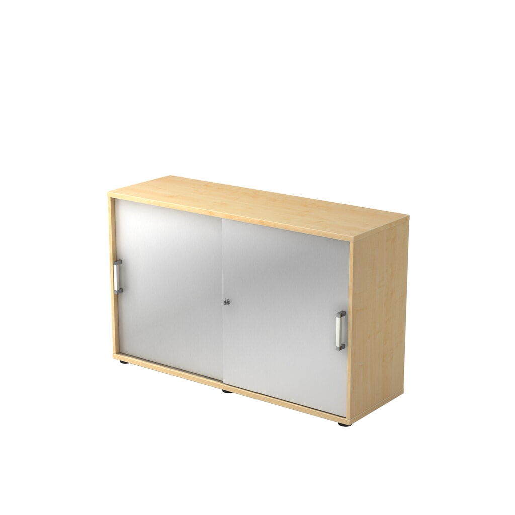 Armoire à portes coulissantes Hammerbacher 2OH 120 cm CE érable/argenté Illustration du produit: Armoire à portes coulissantes Hammerbacher 2OH 120 cm CE érable/argenté