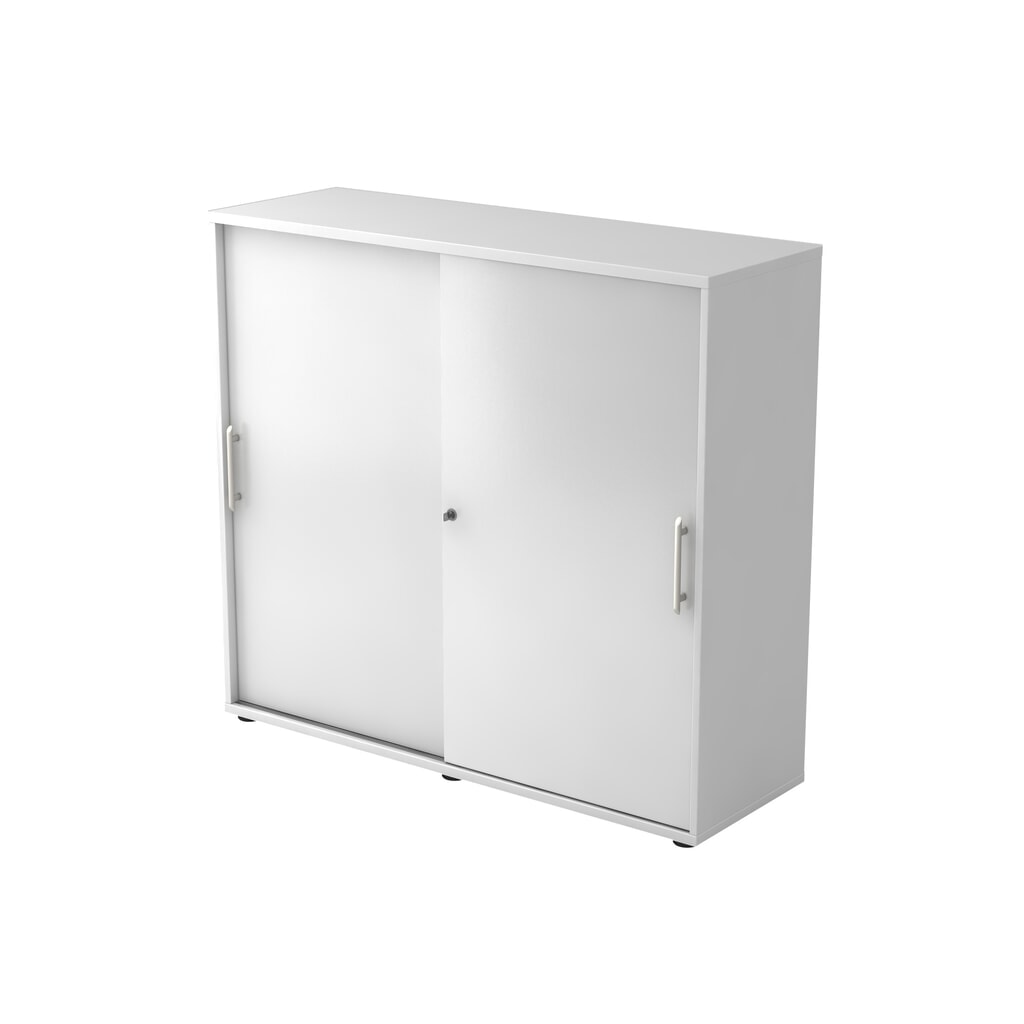 Illustration du produit: Armoire à portes coulissantes Hammerbacher 3OH 120 cm RE blanc/blanc