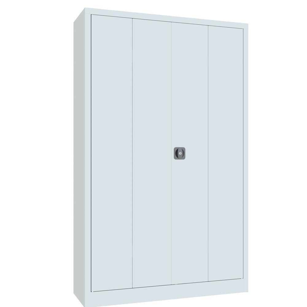 Numéro de l'image du produit 9: Armoire à porte repliable PAVOY avec 4 tablettes, H x l x P 1 950 x 1 200 x 400 mm, gris clair, gris clair