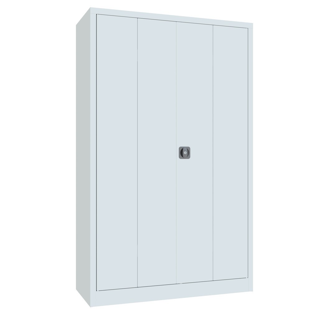 Numéro de l'image du produit 9: Armoire à porte repliable PAVOY avec 4 tablettes, H x l x P 1 950 x 1 200 x 500 mm, gris clair, gris clair