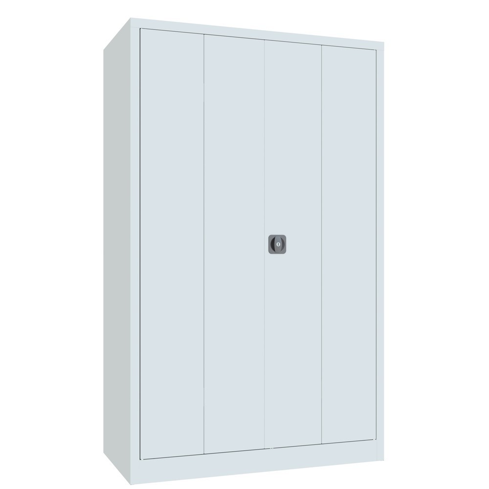Numéro de l'image du produit 9: Armoire à porte repliable PAVOY avec 4 tablettes, H x l x P 1 950 x 1 200 x 600 mm, gris clair, gris clair