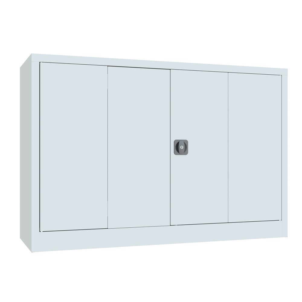 Numéro de l'image du produit 4: Armoire à porte repliable PAVOY avec 2 tablettes, H x l x P 1 000 x 1 500 x 500 mm, gris clair, gris clair