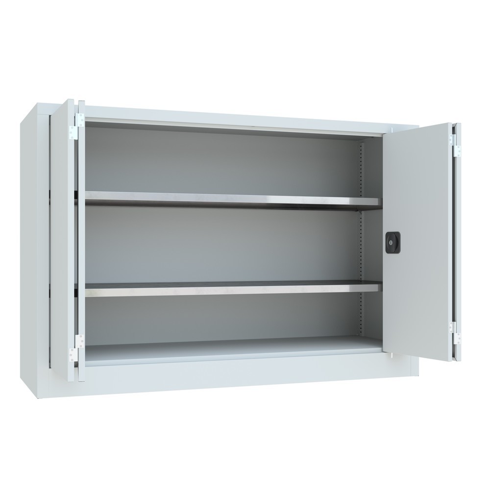 Numéro de l'image du produit 5: Armoire à porte repliable PAVOY avec 2 tablettes, H x l x P 1 000 x 1 500 x 500 mm, gris clair, gris clair