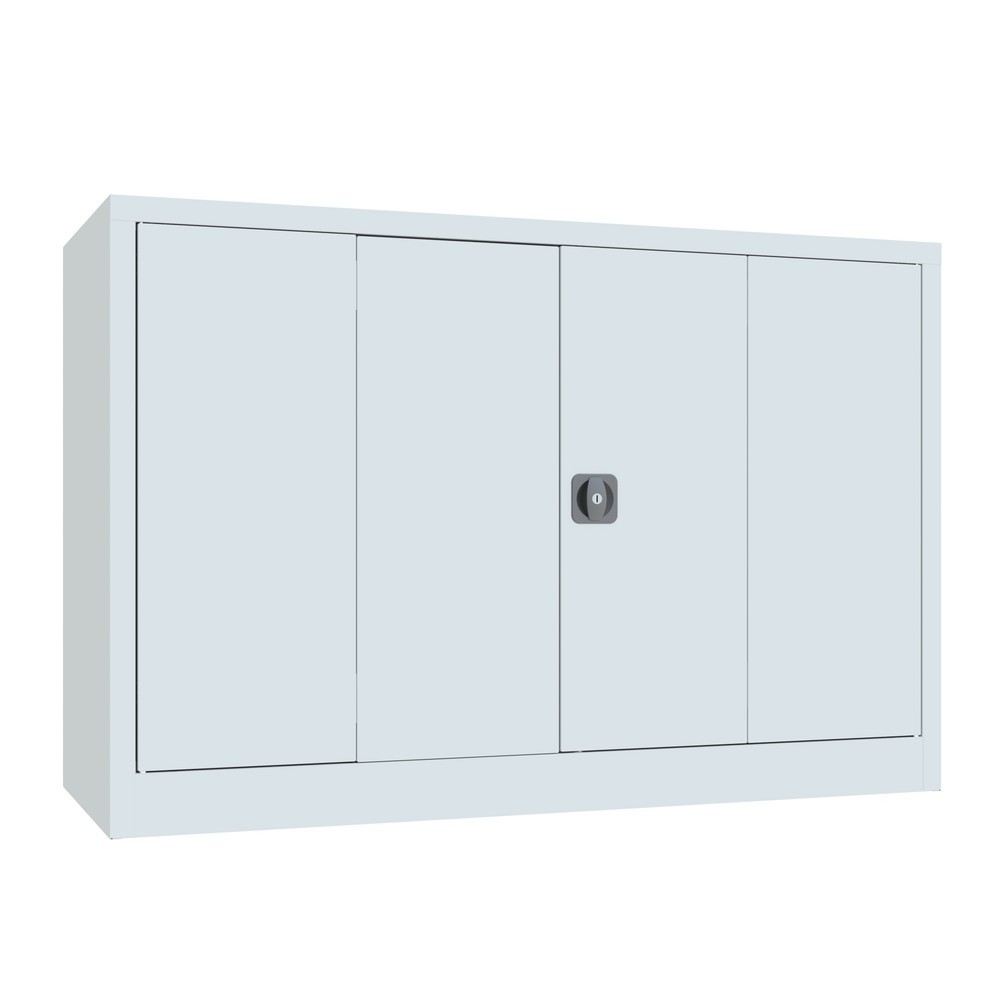 Numéro de l'image du produit 4: Armoire à porte repliable PAVOY avec 2 tablettes, H x l x P 1 000 x 1 500 x 600 mm, gris clair, gris clair