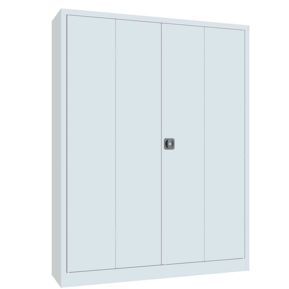 Numéro de l'image du produit 9: Armoire à porte repliable PAVOY avec 4 tablettes, H x l x P 1 950 x 1 500 x 400 mm, gris clair, gris clair