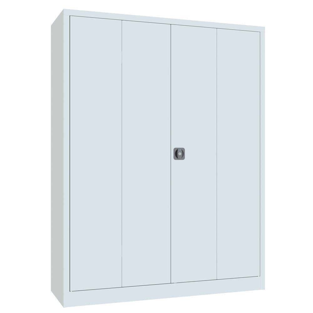 N° de l'image du produit 9 : Armoire à porte repliable PAVOY avec 4 tablettes, H x l x P 1 950 x 1 500 x 500 mm, gris clair, gris clair